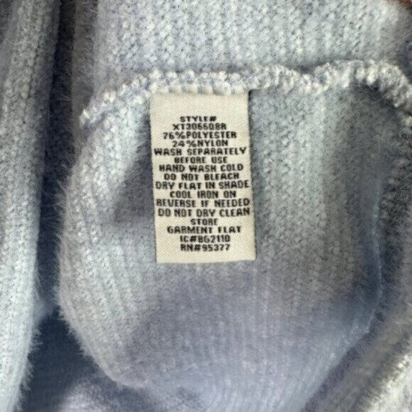 Sanctuary | NWT Light Blue Fluffy Balloon Sleeve Soft Sweater Size Large - Picture 3 of 7